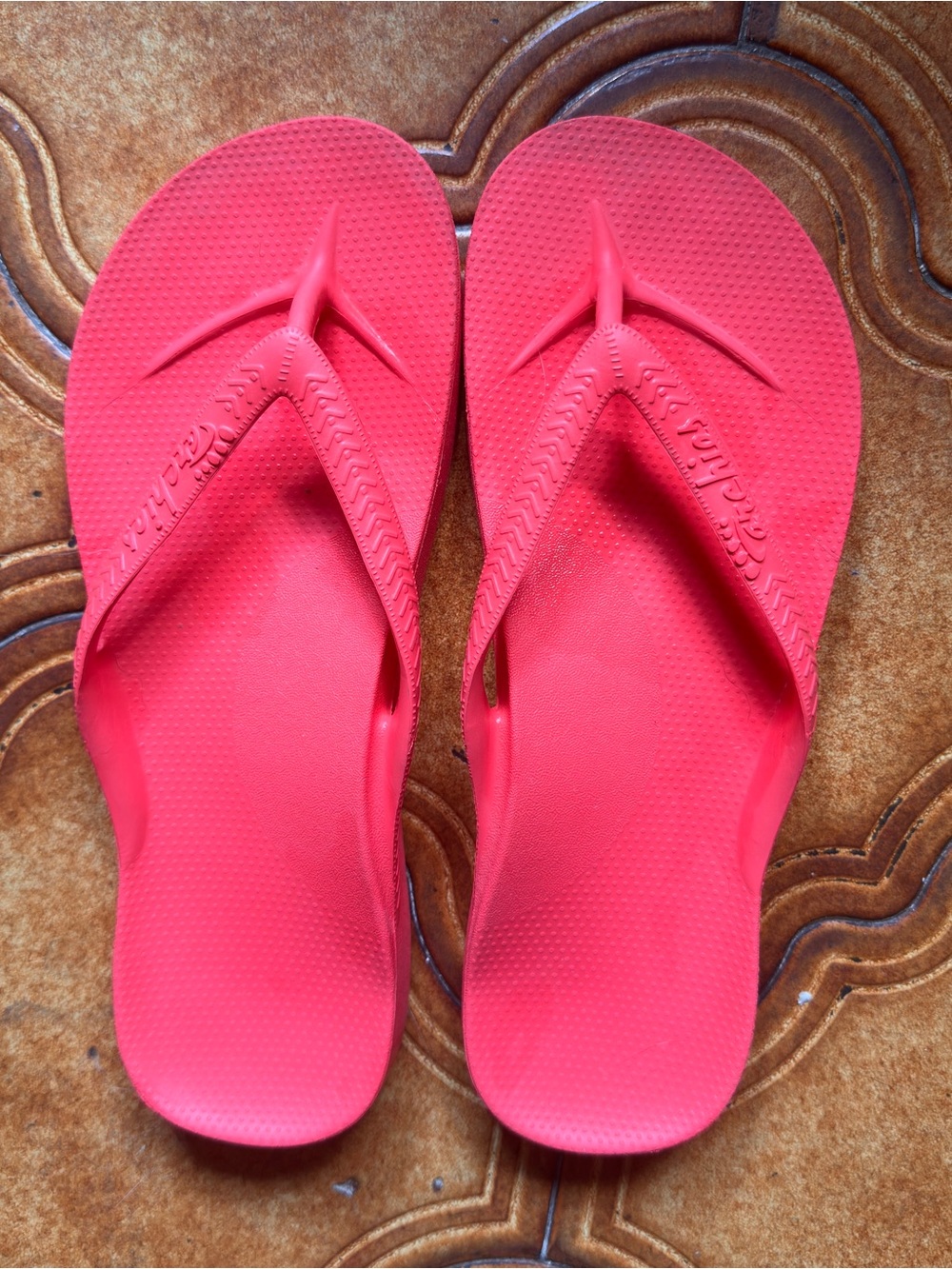 Women's Coral Red Foam Flip-Flop Sandals - Slip-On Comfort